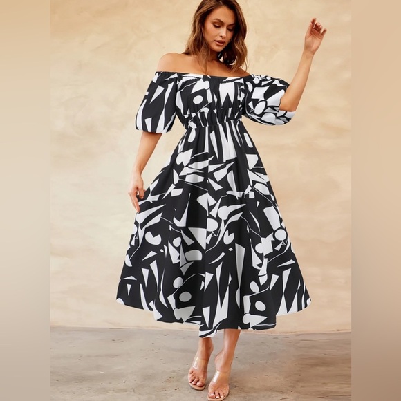 Tropical Hideaway Maxi Floral Off The Shoulder Dress - Picture 3 of 3